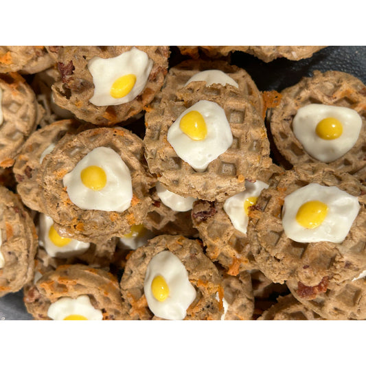 Bacon & Cheddar Woofles with eggs